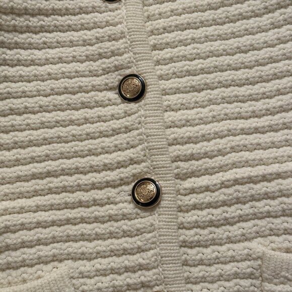 NEW Ba&sh Bash Gaspard Tweed Cardigan Jacket in Ecru Cream White | size 1 / S - Picture 9 of 13